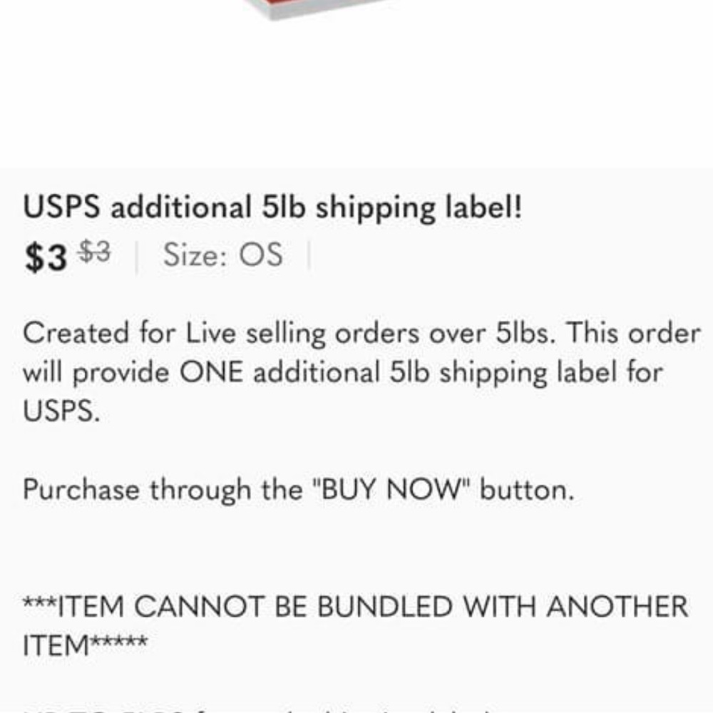 USPS Additional 5lbs Shipping Label!!! - Picture 2 of 2